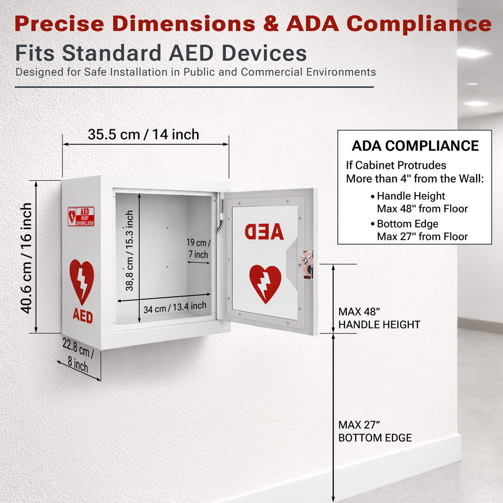 Avicenna Innovations Product: Avicenna Innovations Steel AED Cabinet Kit with Snaplock
