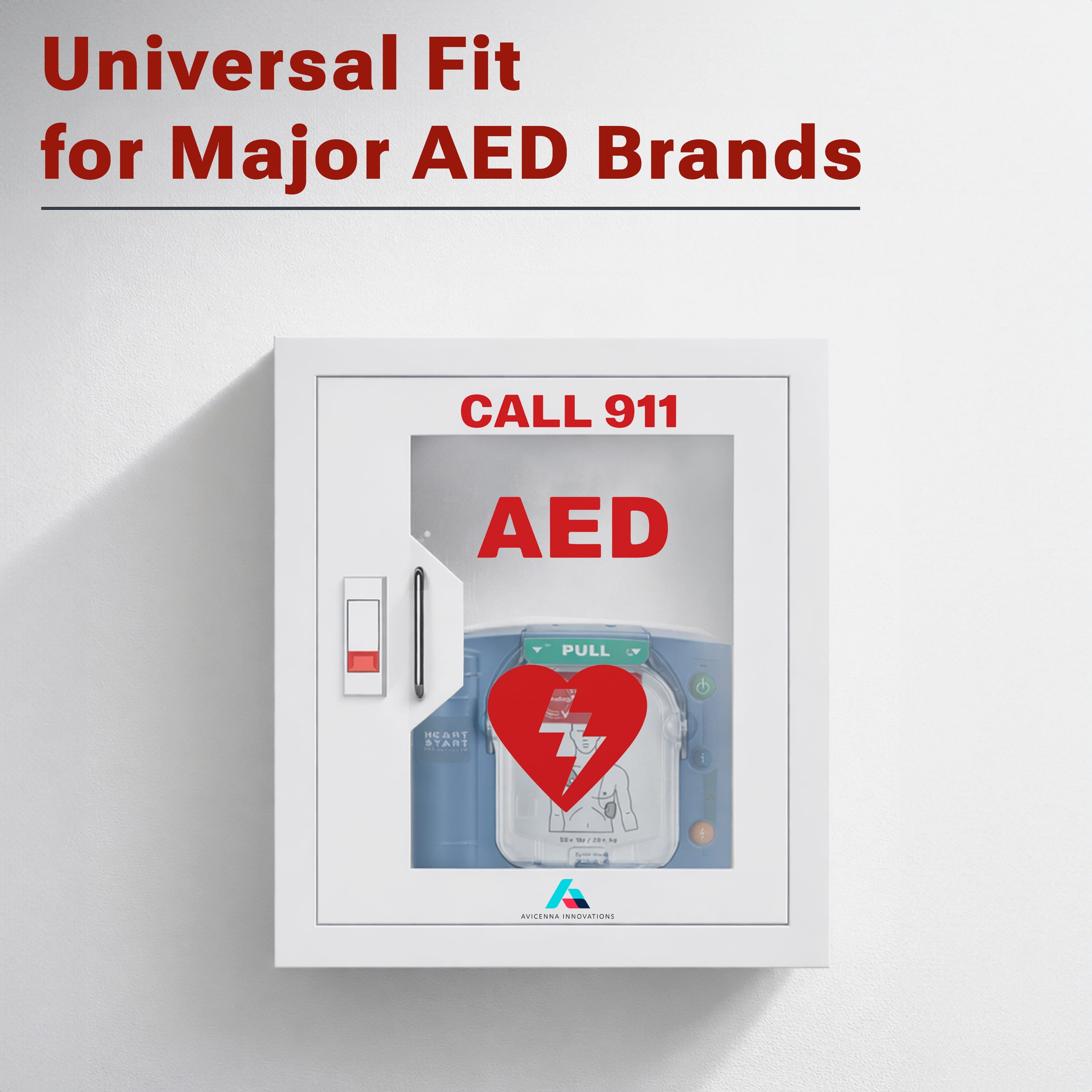 Avicenna Innovations Steel AED Cabinet Kit with Snaplock