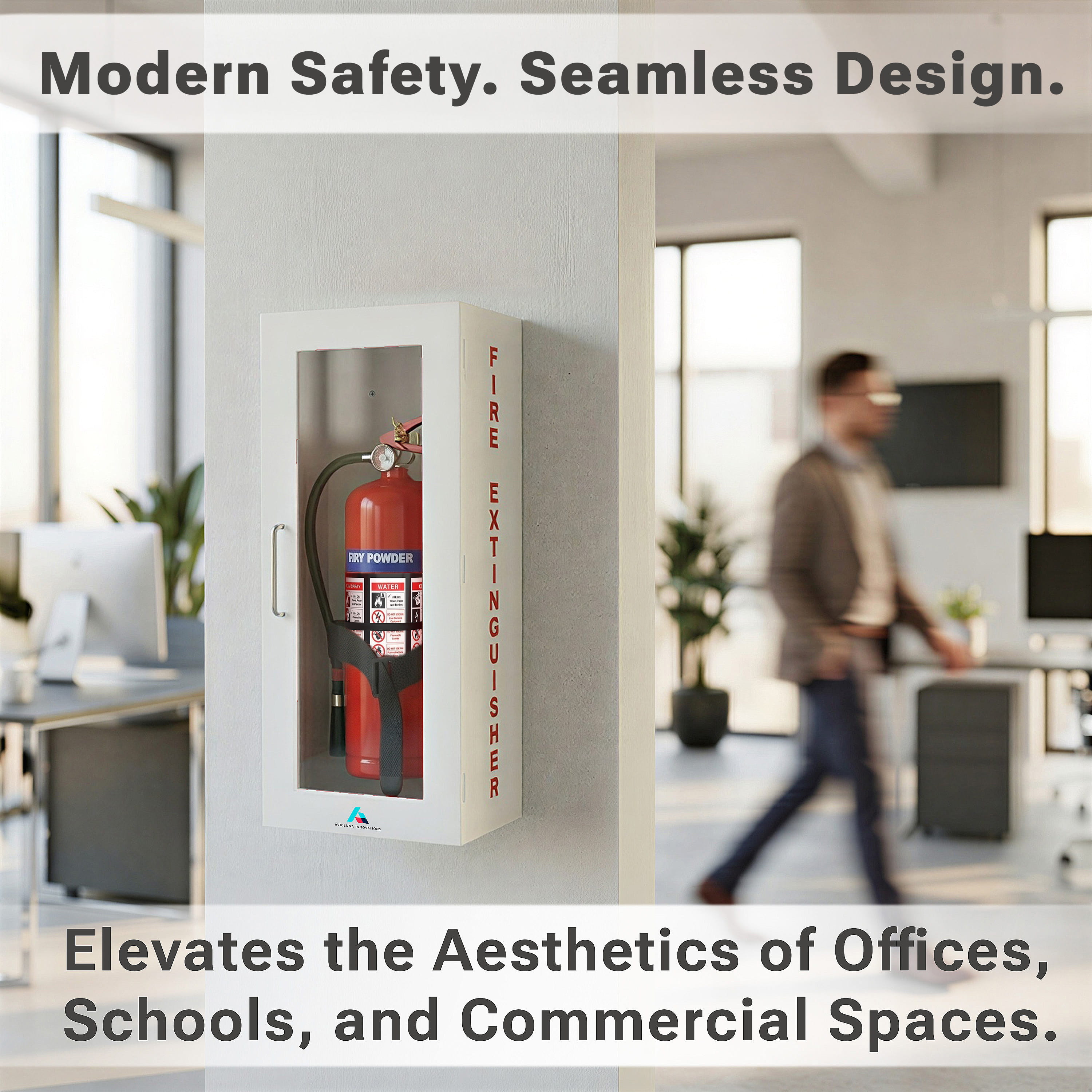 Avicenna Innovations Blog Article: Space-Saving Fire Safety: Why Choose a Semi-Recessed Fire Extinguisher Cabinet?