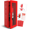 Avicenna innovations Wall Mounted Steel Fire Extinguisher Cabinet Red with Quick-Access Magnetic Door